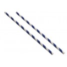 Dark blue paper straws single